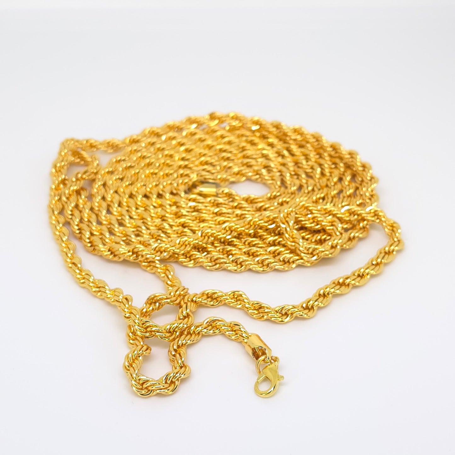 Luxury gold "rope" necklace - High quality stainless steel (colorfast) 2 meters long