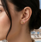 Classic "Golden Ball" earrings - a simple design with a touch of luxury in stainless steel