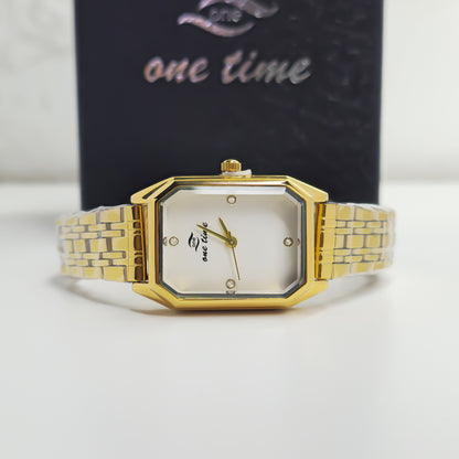 "The Golden Octagon" Lady’s Luxury Edition - Pure Snow White Dial - Precision Quartz Movement