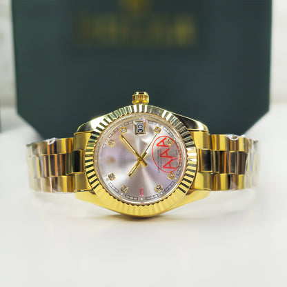 (President Edition) Gold Watch - AAA Quality with Open Back Movement