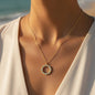 Sparkling Crystal Circle Pendant Necklace