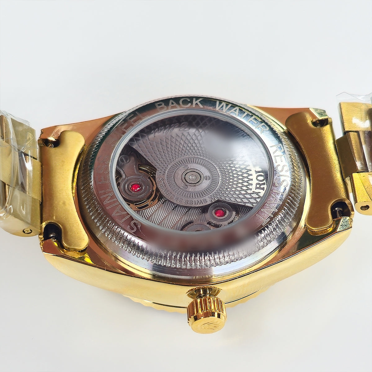 (President Edition) Gold Watch - AAA Quality with Open Back Movement
