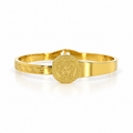 Stainless steel bracelet featuring the Medusa medallion and Greek key motif.