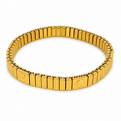The "Lynx" flexible bracelet in gold
