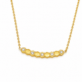 Zircon Smile Gold Necklace - Delicate Stainless Steel Design