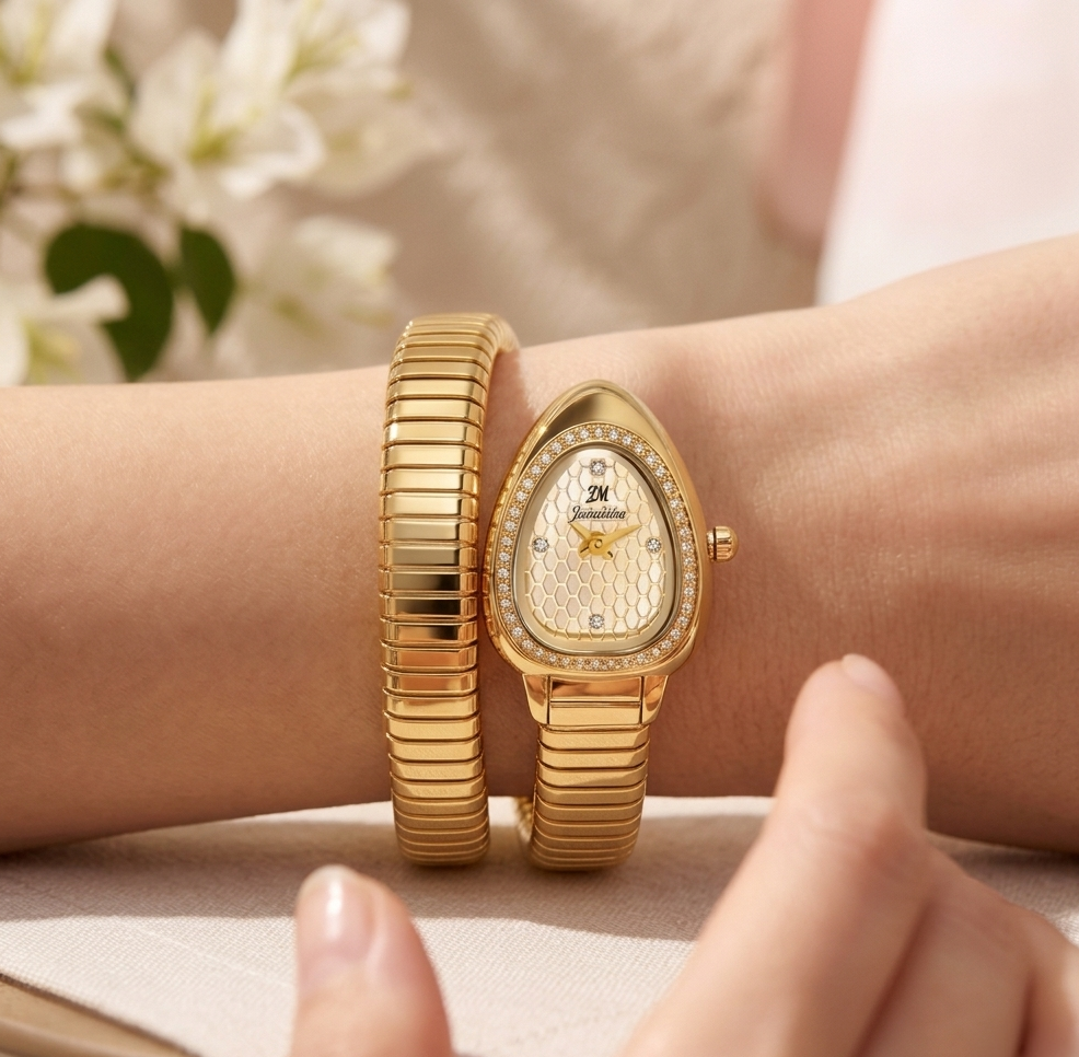 Classic Serpenti Edition Watch - Full Gold Design - Quartz Movement