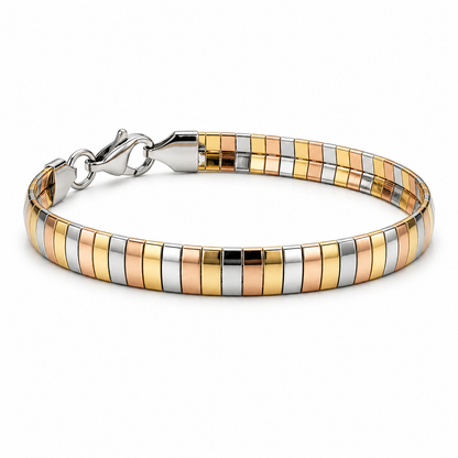 Trio Bracelet - Elegant Stainless Steel Plated in Three Colors (Gold, Silver, Rose Gold)