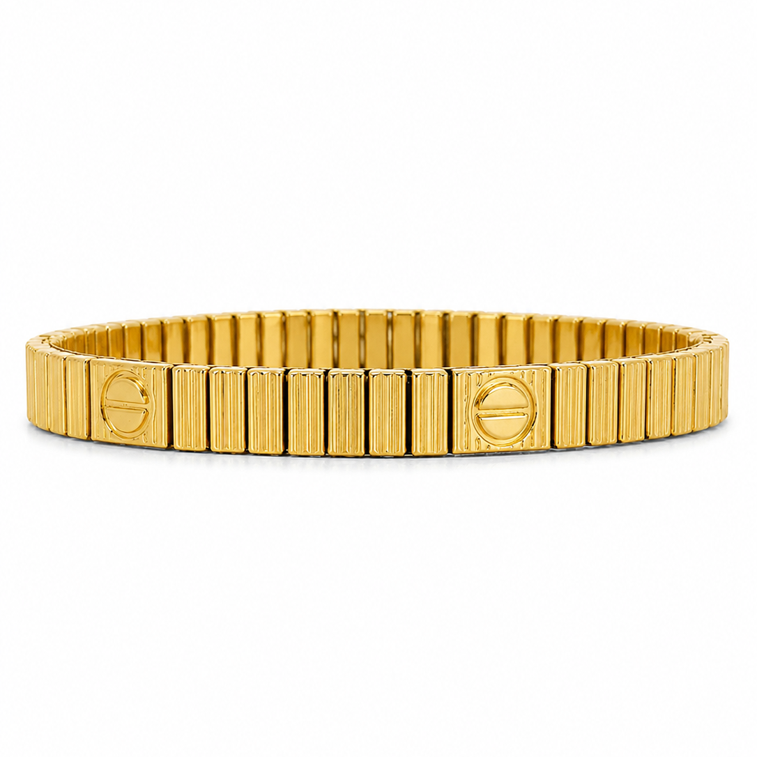 The "Lynx" flexible bracelet in gold