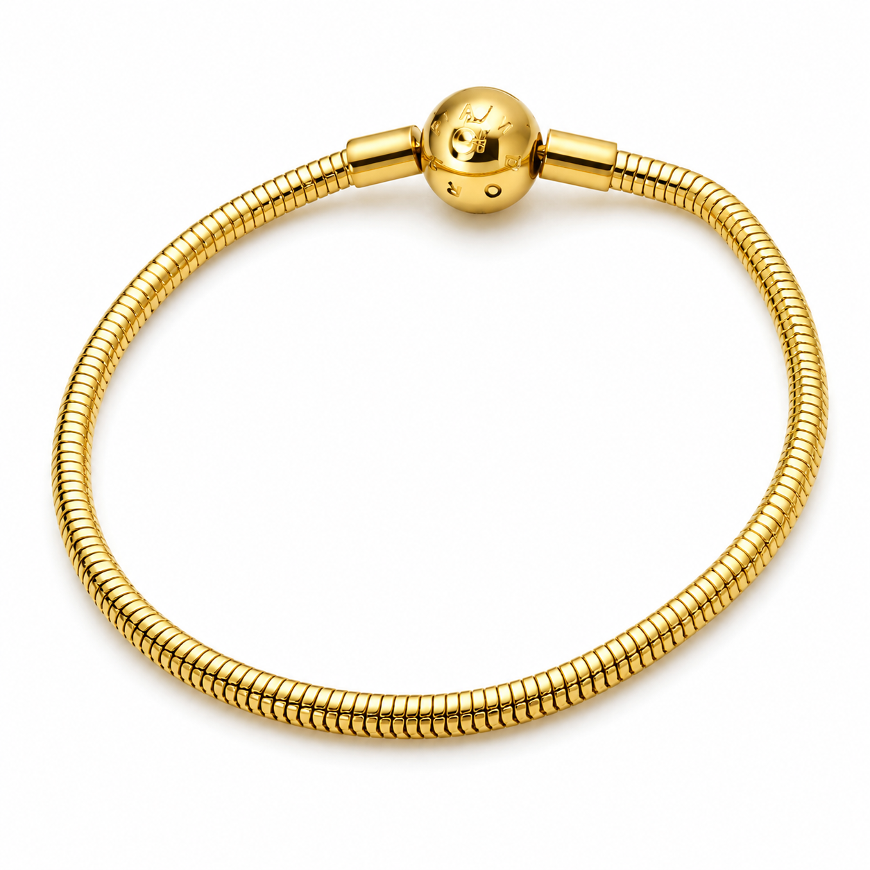 Luxury "Gold Snake" bracelet - Gold-plated stainless steel with a secure ball clasp