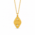 De Luminous diamond necklace – gold-plated stainless steel with crystal embellishments in an iconic design