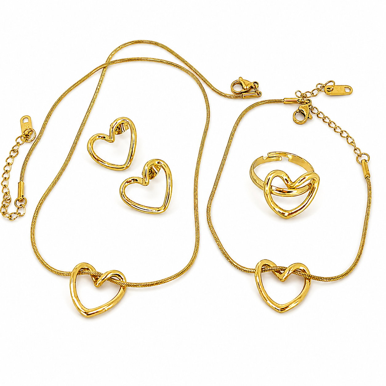 "Love" set with a soft live chain (4 pieces)